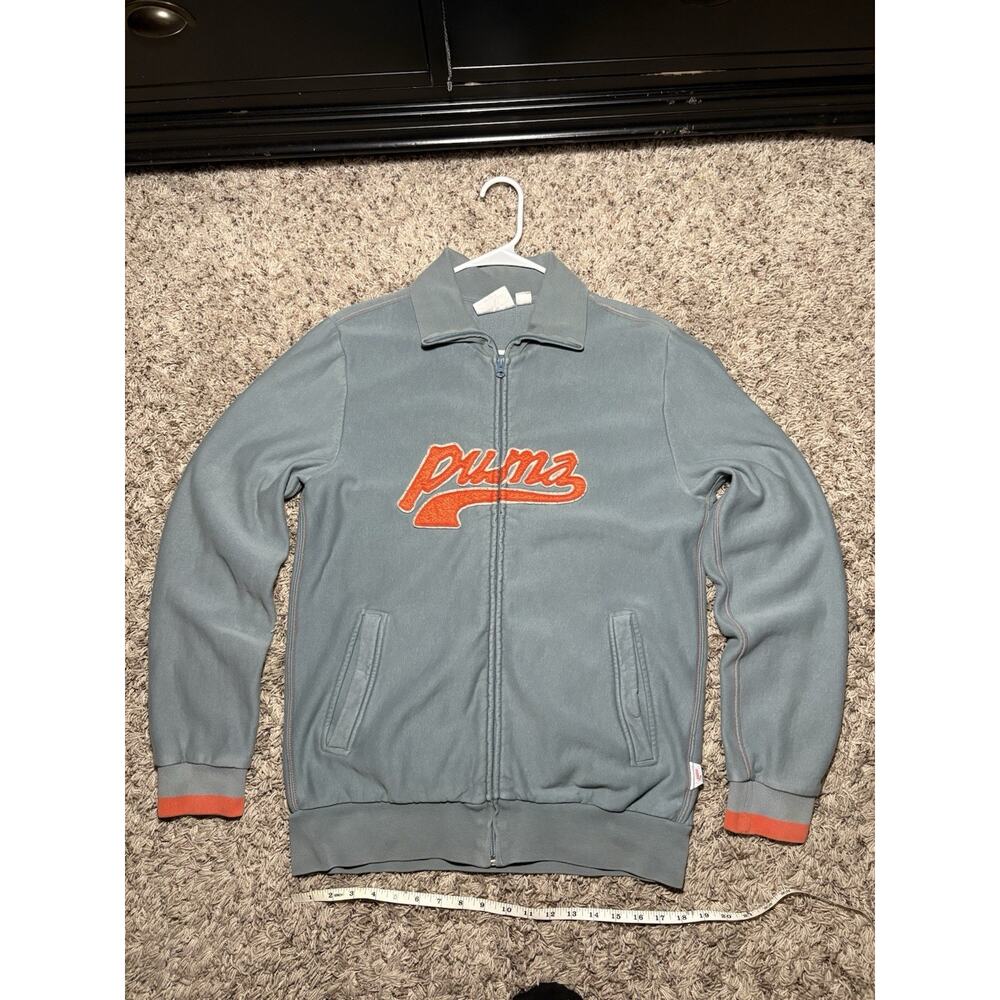 Vintage Puma Track Jacket Mens Medium Full Zip Mock Neck